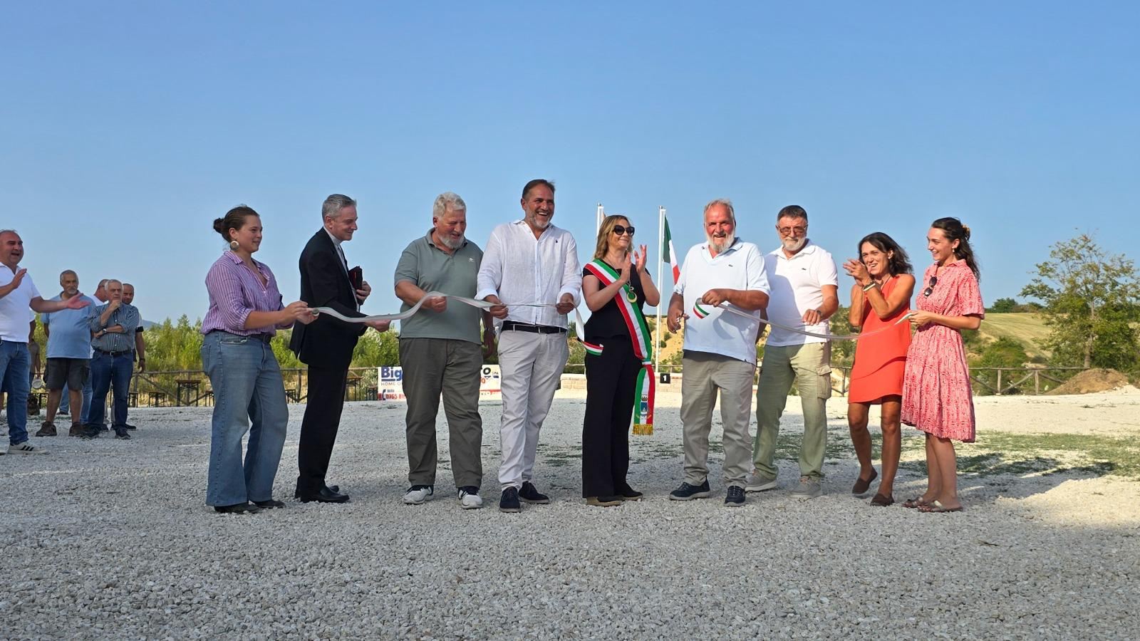 Taglio del nastro per l'inaugurazione di SSD Torre Baccelli